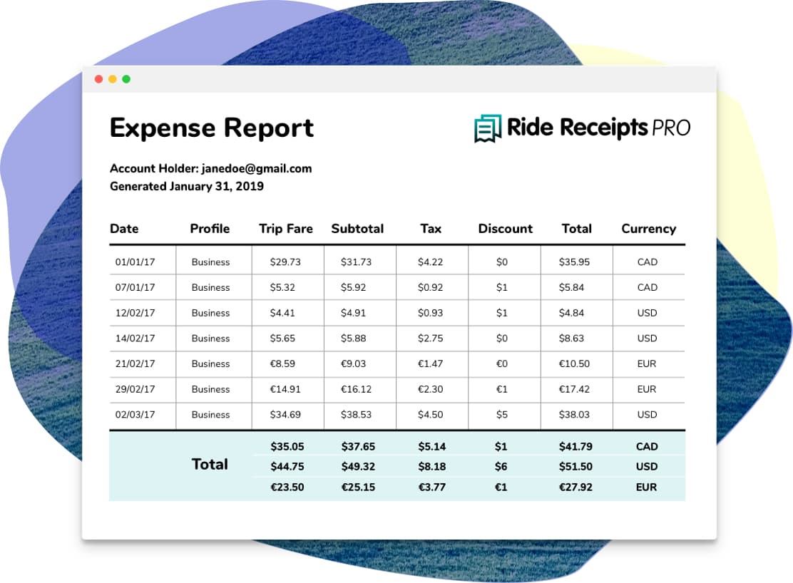 Ride Receipts - Uber and Lyft receipts on demand.